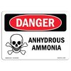 Signmission Safety Sign, OSHA Danger, 3.5" Height, 5" Width, Anhydrous Ammonia, Landscape, 10PK OS-DS-D-35-L-1993-10PK